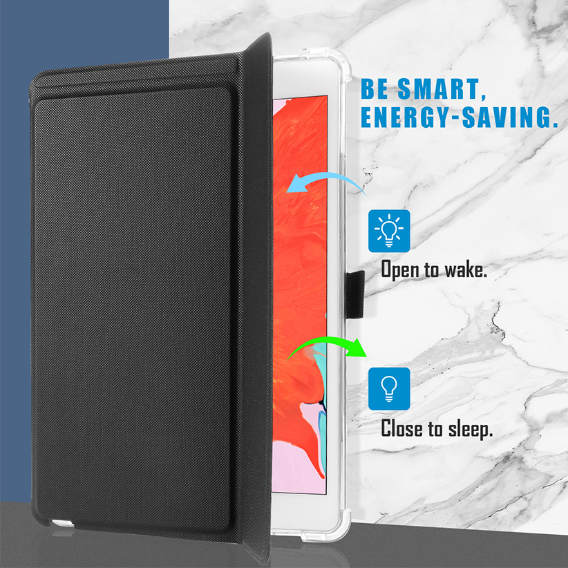 iPad Wireless Bluetooth Keyboard Case, Smart Magnetic Detachable Kickstand case  with Pencil Holder, Auto Sleep Wake Up
